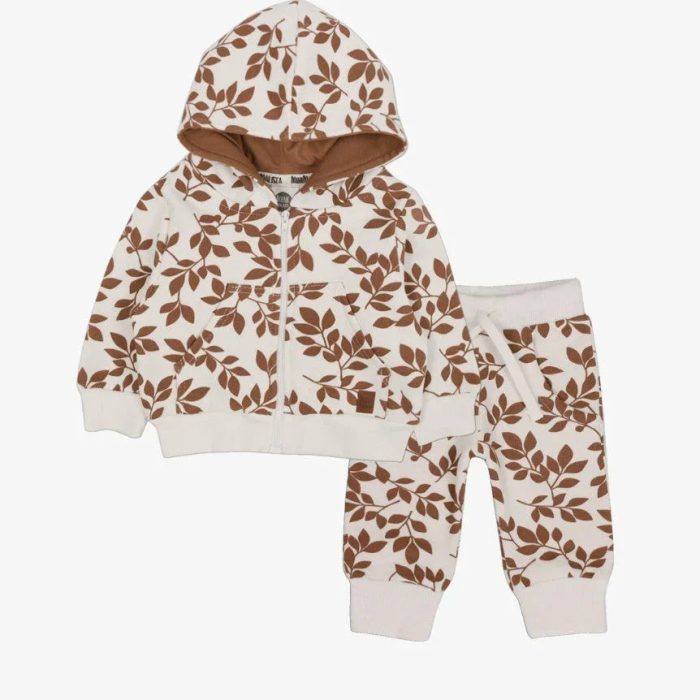 Conjunto de Moletom Infantil Algodão Peluciado Unissex | Laurel