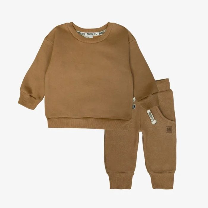 Conjunto de Moletom Infantil Algodão | Liso Goldie