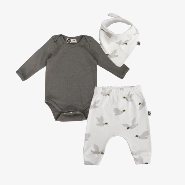 Conjunto Calça e Body e Babador | Mallard Duck